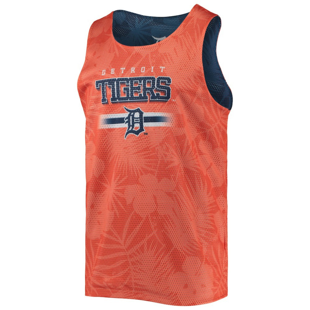 Detroit Tigers FOCO Floral Reversible Mesh Tank Top - Navy Tanks