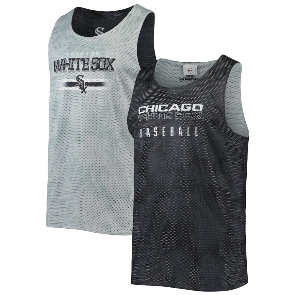Chicago White Sox FOCO Floral Reversible Mesh Tank Top - Black Tanks