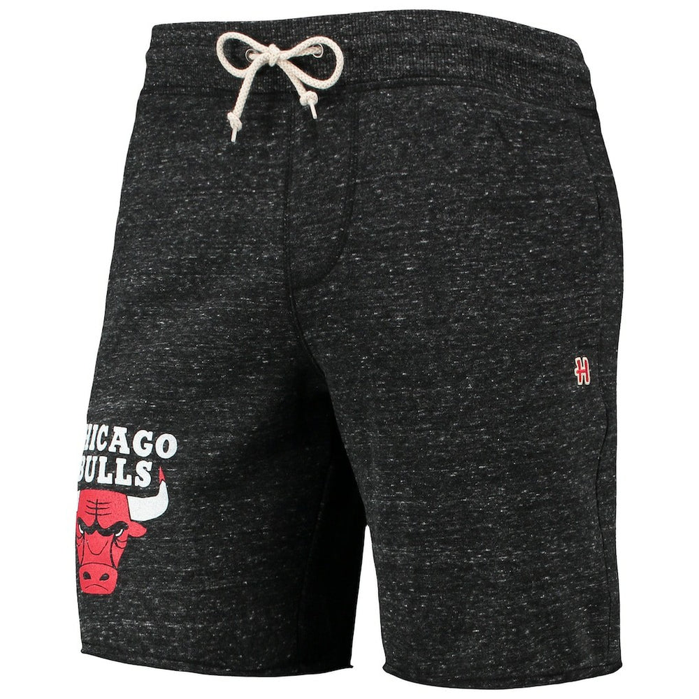 Chicago Bulls Homage Primary Logo Tri-Blend Sweat Shorts Charcoal