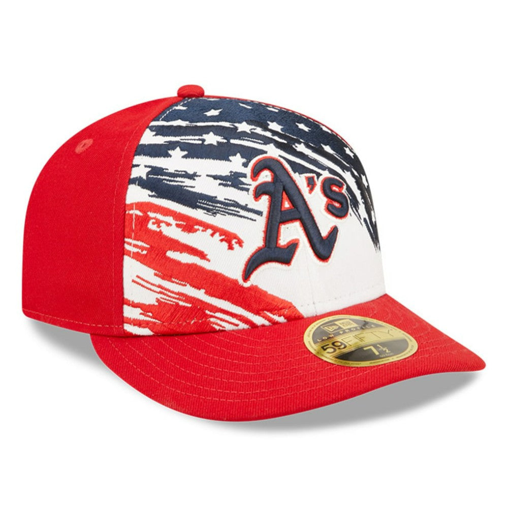Athletics New Era 2022 4th of July Low Profile 59FIFTY Fitted Hat - Red Hats