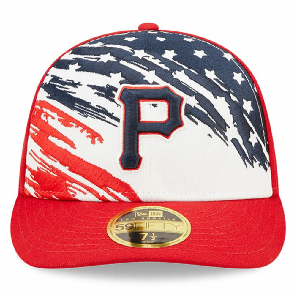 Pittsburgh Pirates New Era 2022 4th of July Low Profile 59FIFTY Fitted Hat - Red Hats