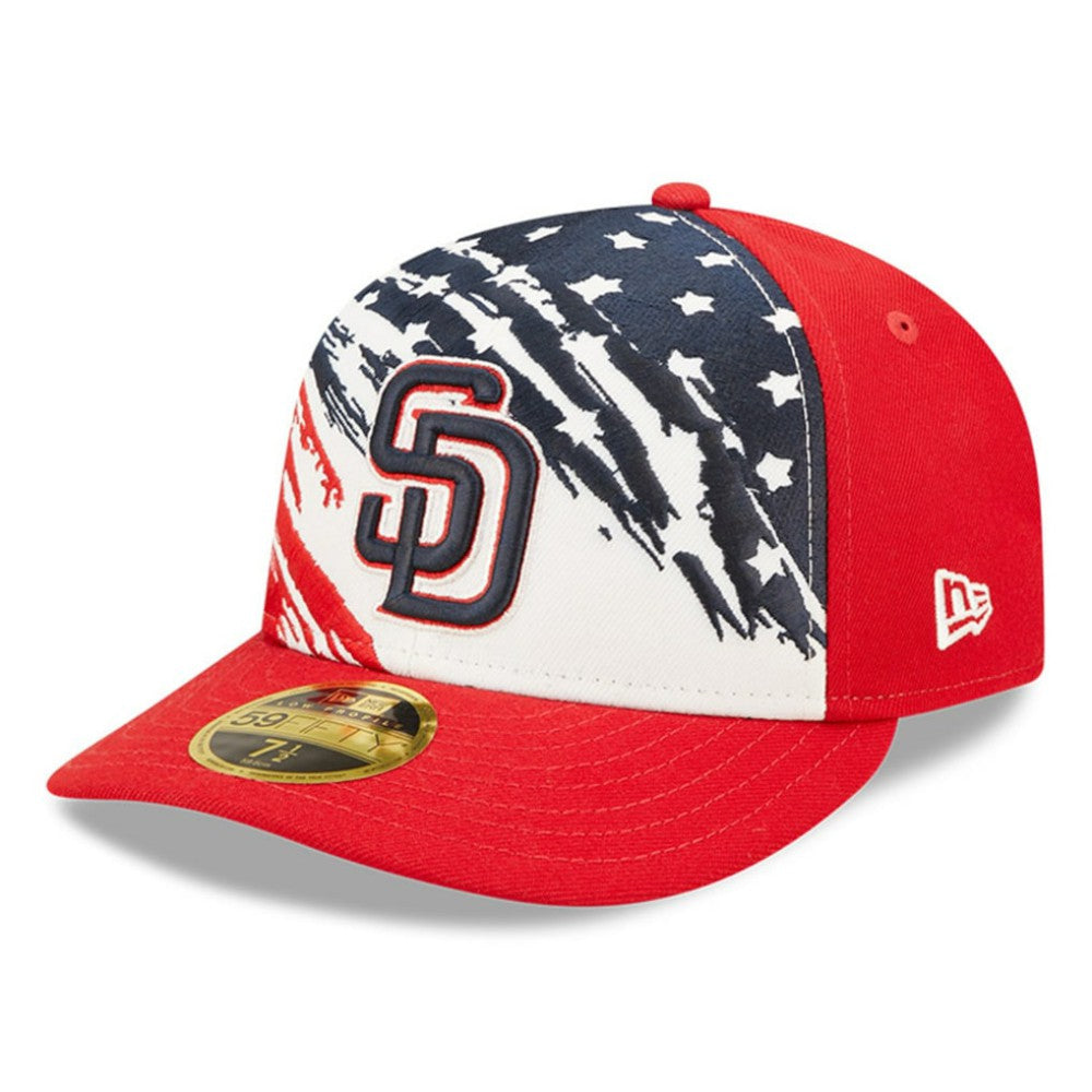 San Diego Padres New Era 2022 4th of July Low Profile 59FIFTY Fitted Hat - Red Hats