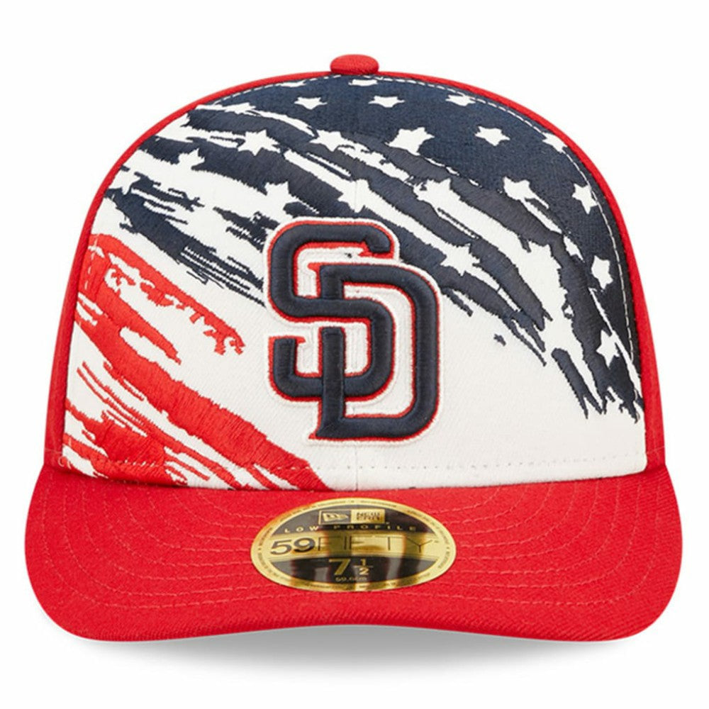 San Diego Padres New Era 2022 4th of July Low Profile 59FIFTY Fitted Hat - Red Hats