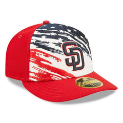 San Diego Padres New Era 2022 4th of July Low Profile 59FIFTY Fitted Hat - Red Hats
