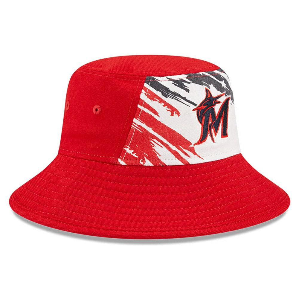 Miami Marlins New Era 2022 4th of July Bucket Hat - Red Hats