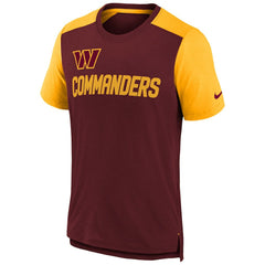 Washington Commanders Youth Colorblock Team Name T-Shirt Heathered Burgundy/Heathered Gold