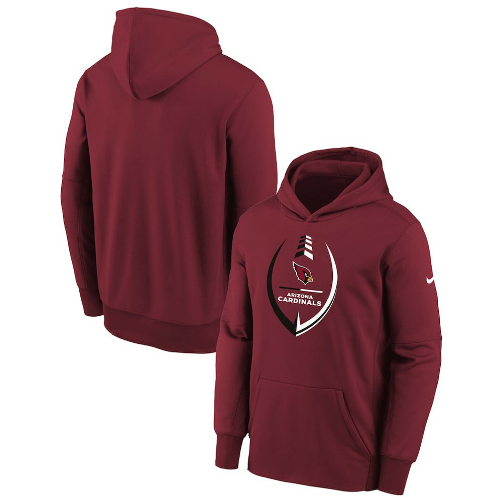 Arizona Cardinals Youth Icon Performance Pullover Hoodie Cardinal