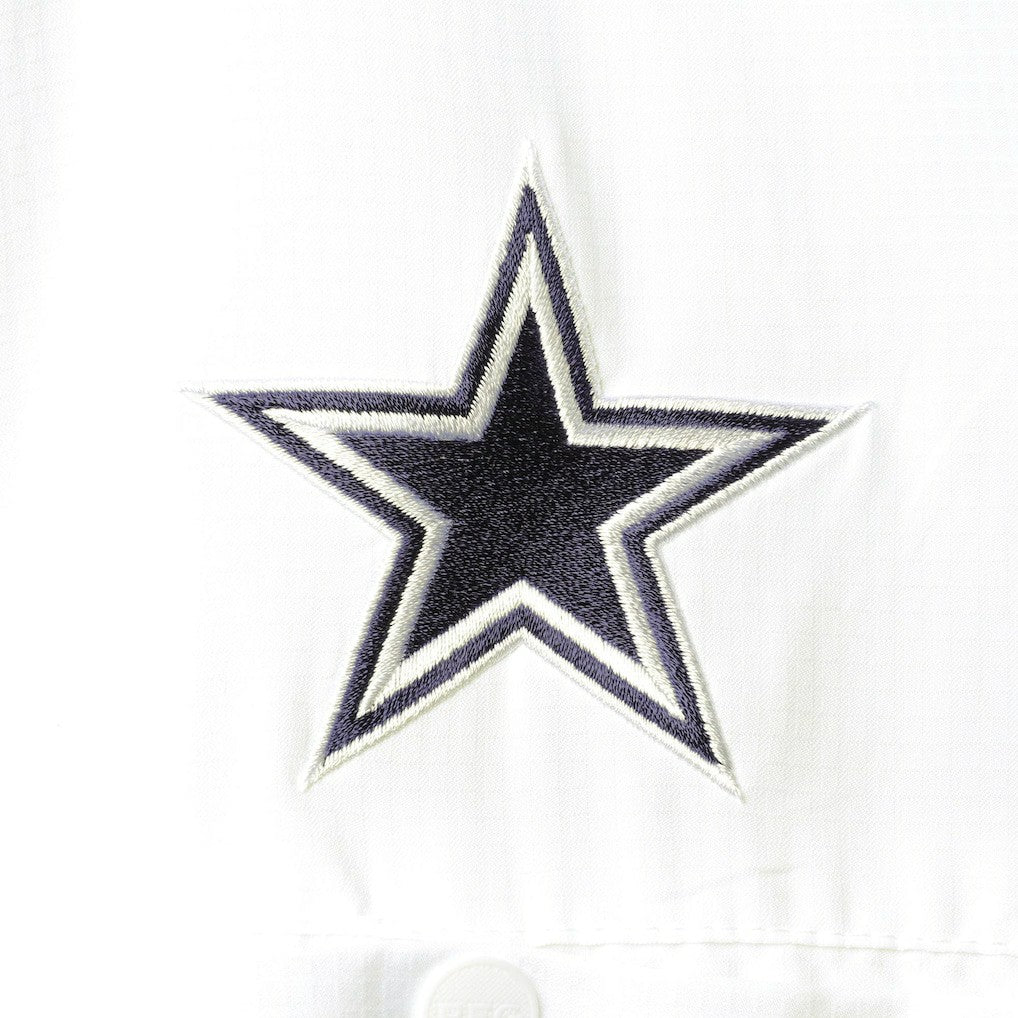 Dallas Cowboys Tamiami Omni-Shade Button-Down Short Sleeve Shirt White
