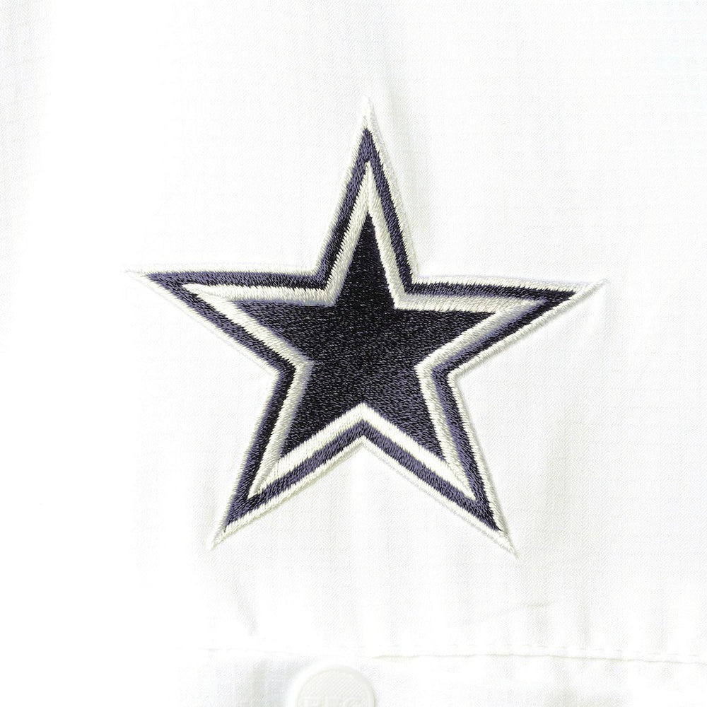 Dallas Cowboys Tamiami Omni-Shade Button-Down Short Sleeve Shirt White