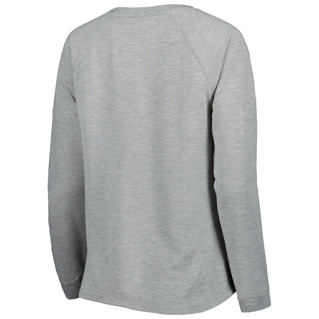 Cleveland Browns Juniors All Striped Up Raglan Long Sleeve T-Shirt Heathered Gray