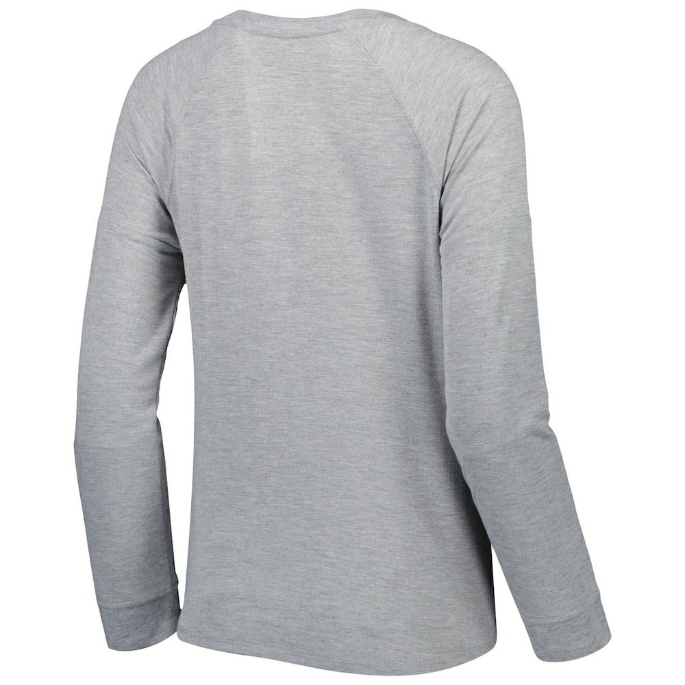 Washington Commanders Juniors All Striped Up Raglan Long Sleeve T-Shirt Heathered Gray