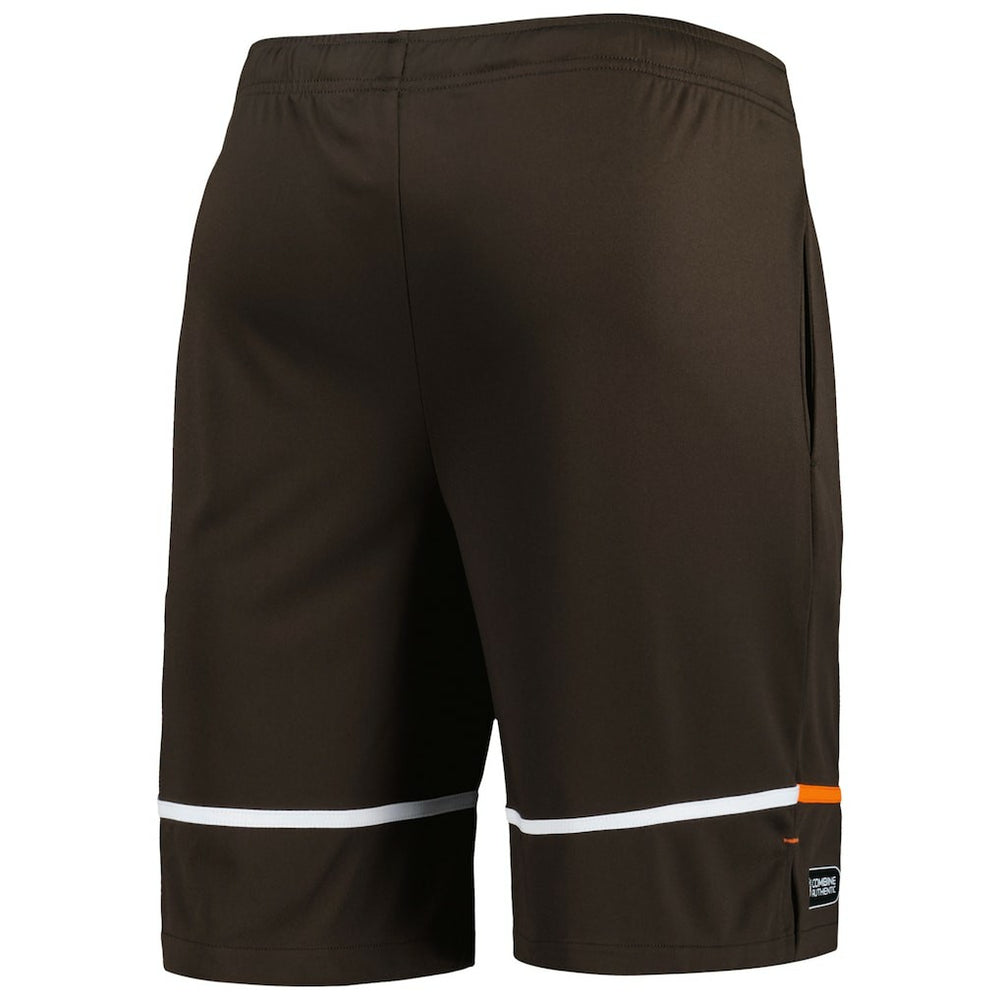 Cleveland Browns New Era Combine Authentic Rusher Training Shorts Brown