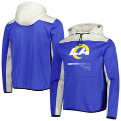 Los Angeles Rams New Era Combine Authentic Hard Hitter Pullover Hoodie Royal