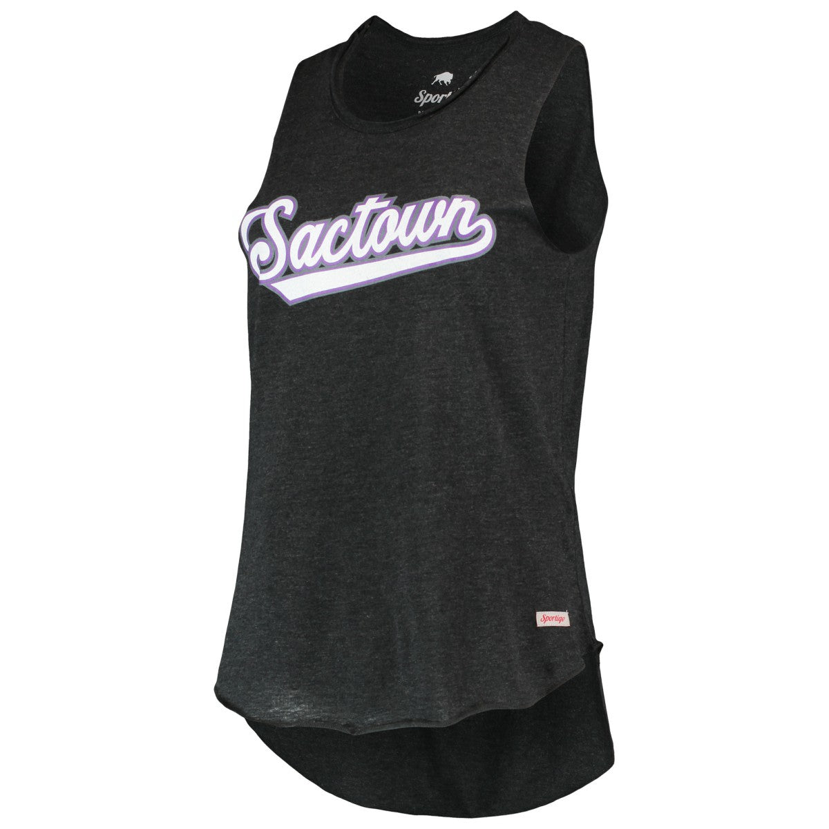 Sacramento Kings Sportiqe Women's Sactown Janie Tri-Blend Tank Top Black