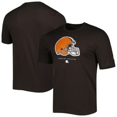 Cleveland Browns New Era Combine Authentic Ball Logo T-Shirt Brown