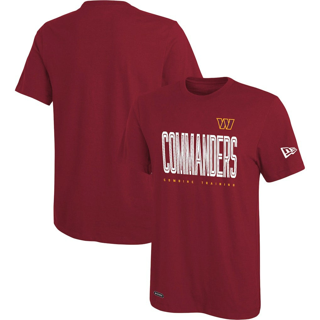 Washington Commanders New Era Combine Authentic Training Huddle Up T-Shirt Burgundy