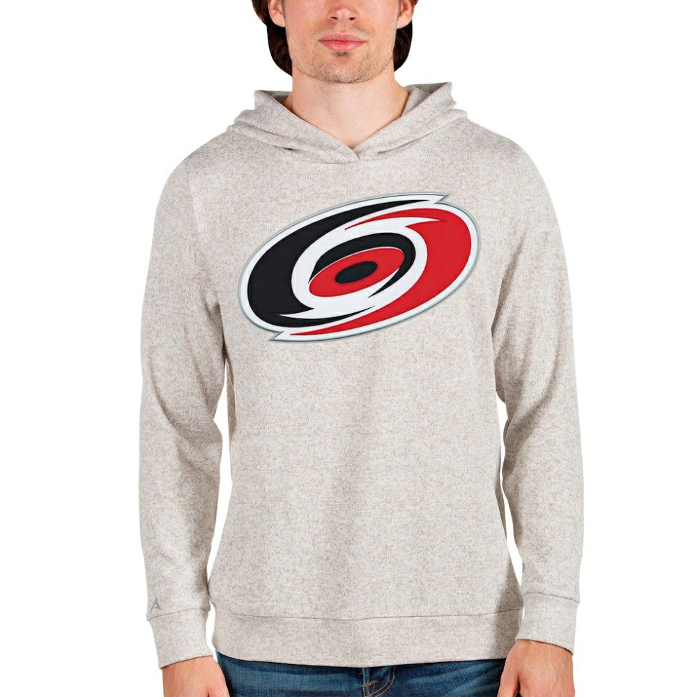 NHL Carolina Hurricanes Antigua Absolute Pullover Hoodie - Oatmeal