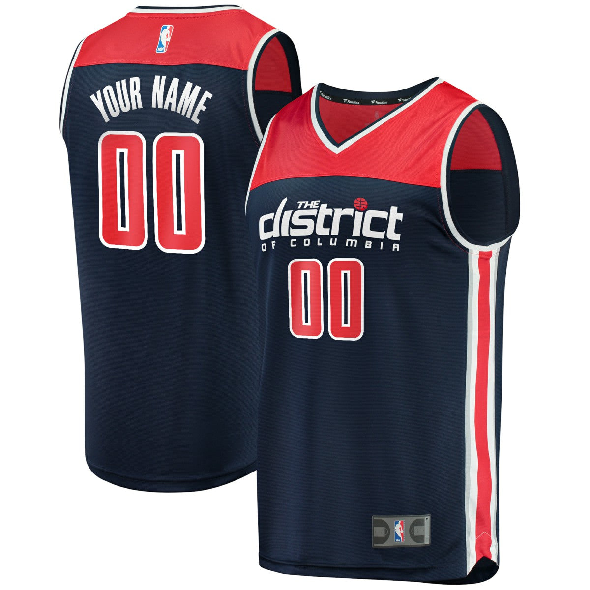 Washington Wizards Fast Break Replica Custom Jersey Navy Statement Edition