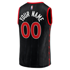 Toronto Raptors Fast Break Replica Custom Jersey Black Statement Edition