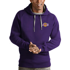 Los Angeles Lakers Antigua Victory Pullover Hoodie Purple