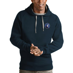Minnesota Timberwolves Antigua Victory Pullover Hoodie Navy