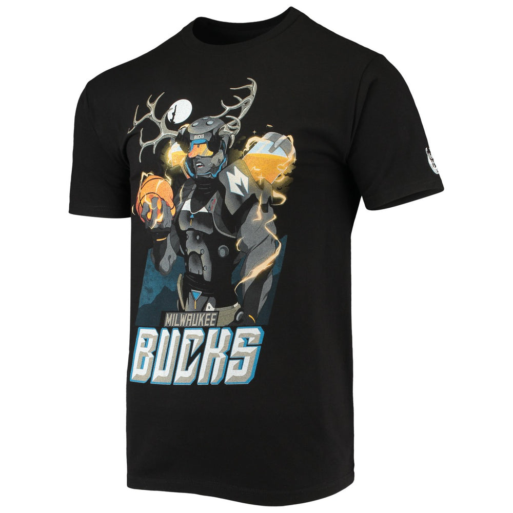 Milwaukee Bucks NBA x McFlyy Identify Artist Series T-Shirt Black