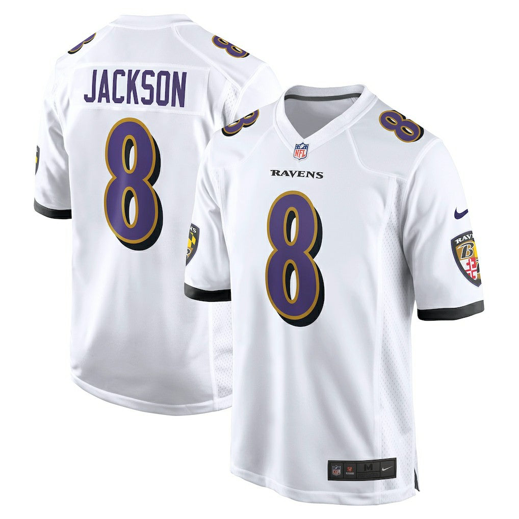Lamar Jackson Baltimore Ravens Game Jersey White