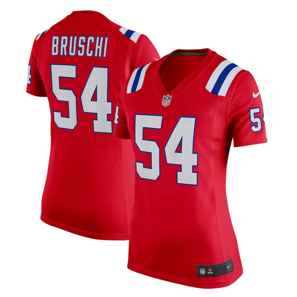 NFL Tedy Bruschi New England Patriots Women's Retired Game Jersey - Red