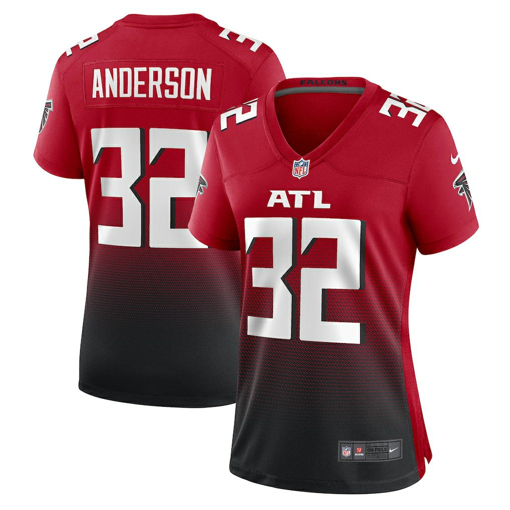 Jamal Anderson Atlanta Falcons Women's Retired Game Jersey Red