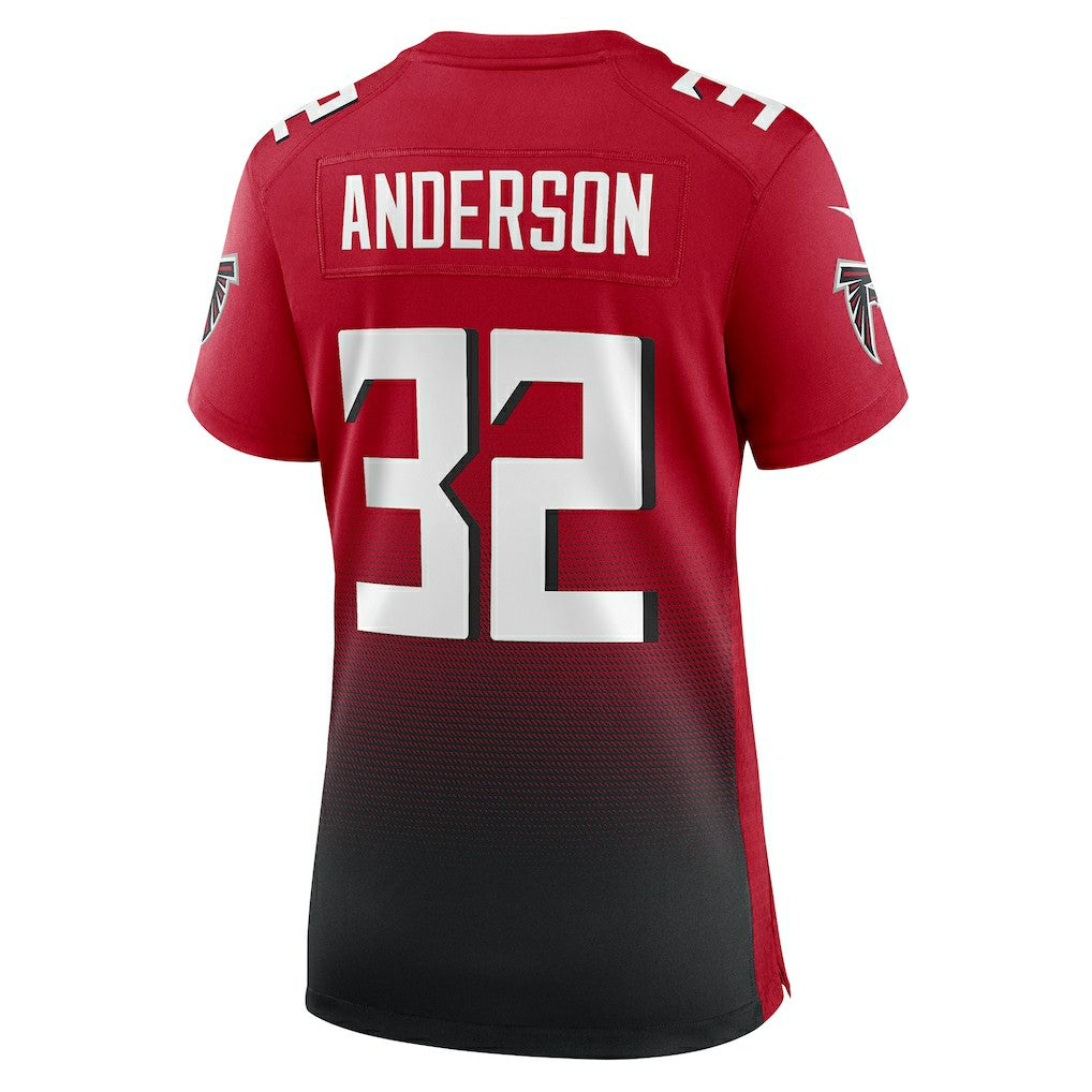 Jamal Anderson Atlanta Falcons Women's Retired Game Jersey Red