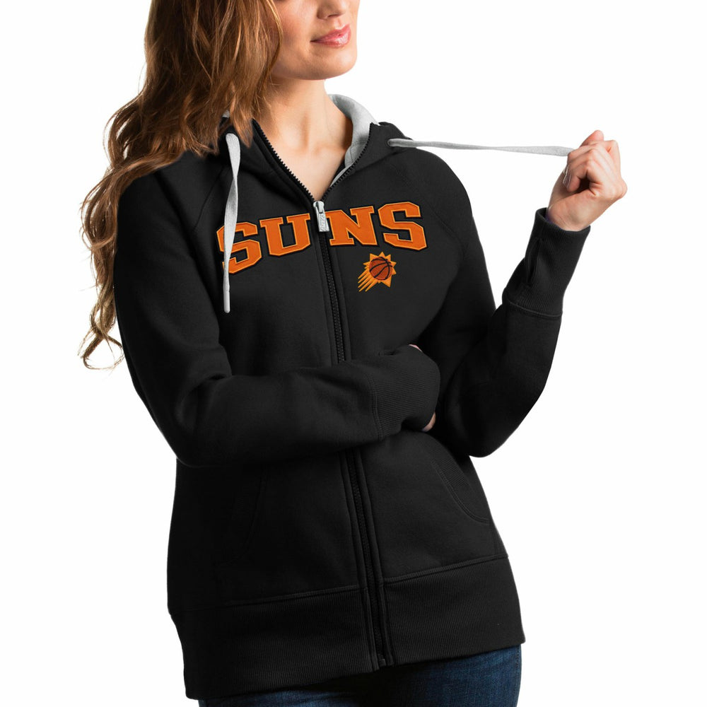 Phoenix Suns Antigua Women's Team Victory Full-Zip Hoodie Black
