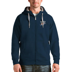 Oklahoma City Thunder Antigua Logo Victory Full-Zip Hoodie Navy