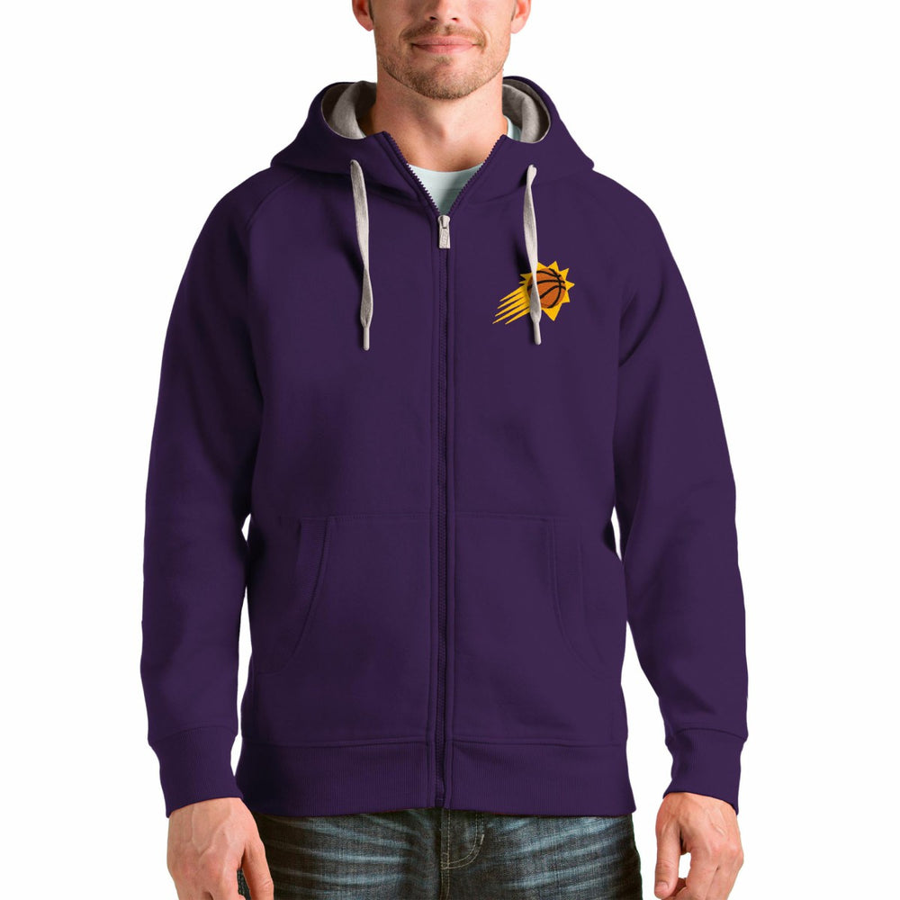 Phoenix Suns Antigua Logo Victory Full-Zip Hoodie Purple