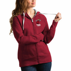 Miami Heat Antigua Women's Victory Full-Zip Hoodie Red