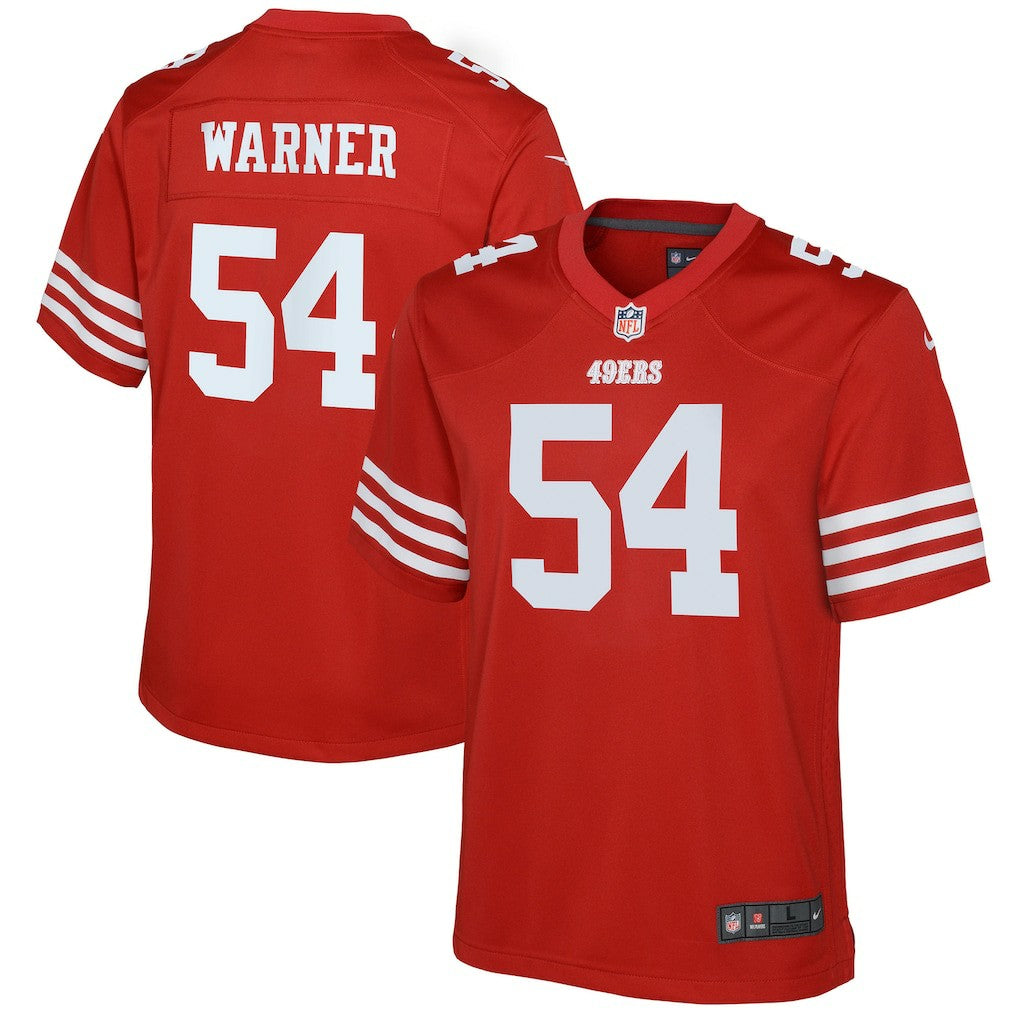 Fred Warner San Francisco 49ers Youth Game Jersey Scarlet