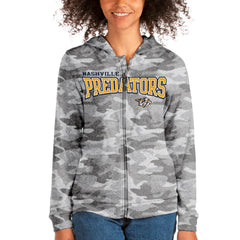 NHL Nashville Predators Antigua Women's Team Absolute Full-Zip Hoodie - Camo