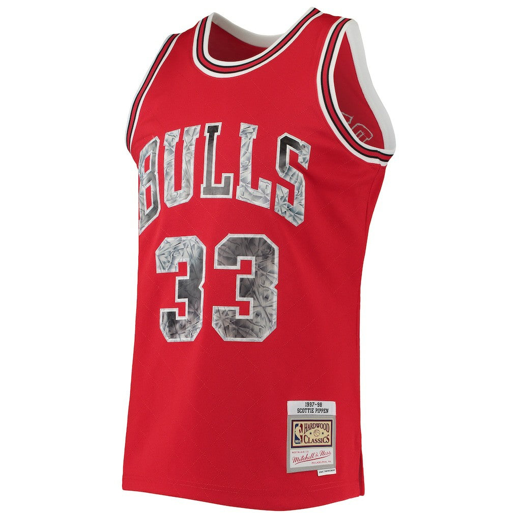 Scottie Pippen Chicago Bulls 1997/98 Hardwood Classics NBA 75th Anniversary Diamond Swingman Jersey Red