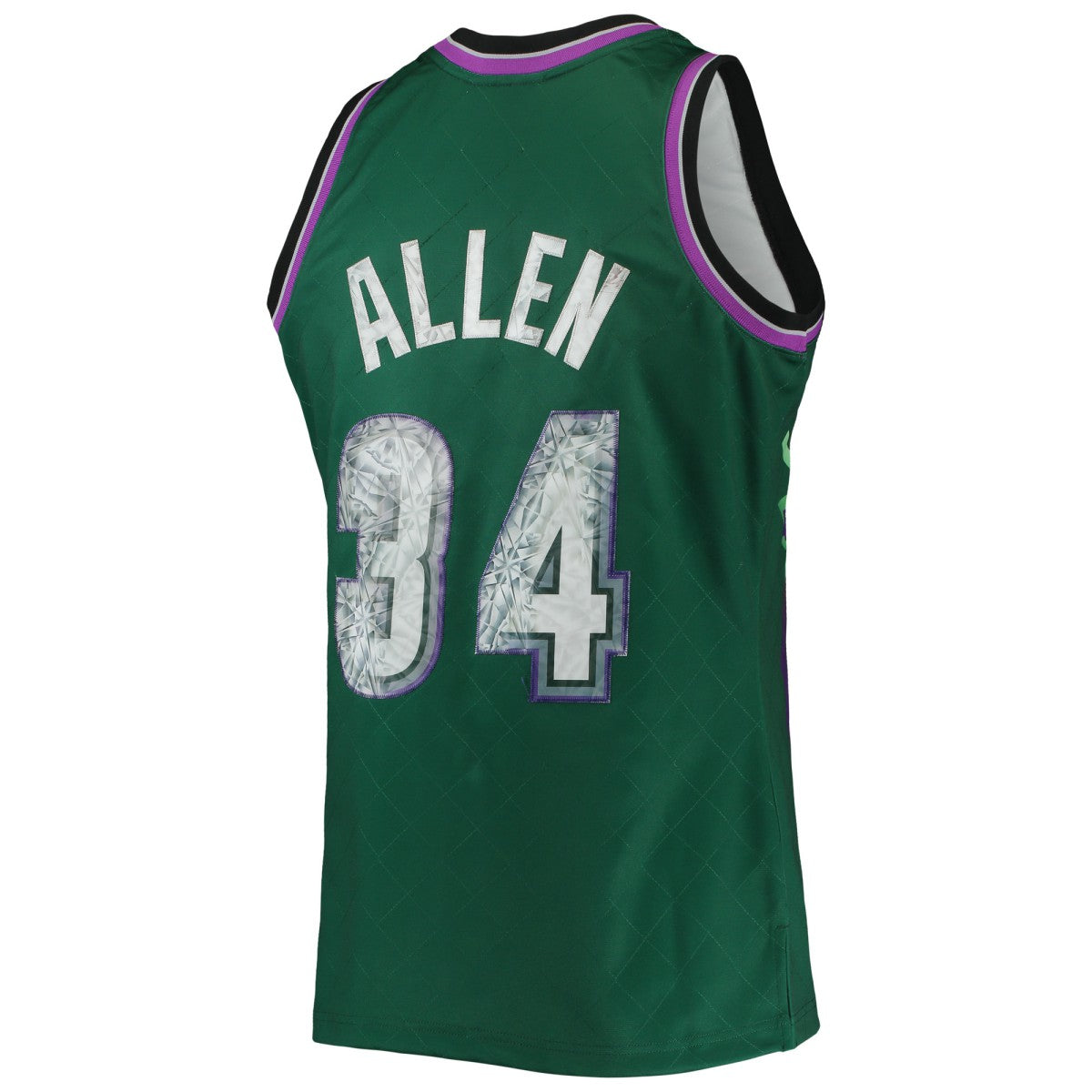 Ray Allen Milwaukee Bucks 1996/97 Hardwood Classics NBA 75th Anniversary Diamond Swingman Jersey Green