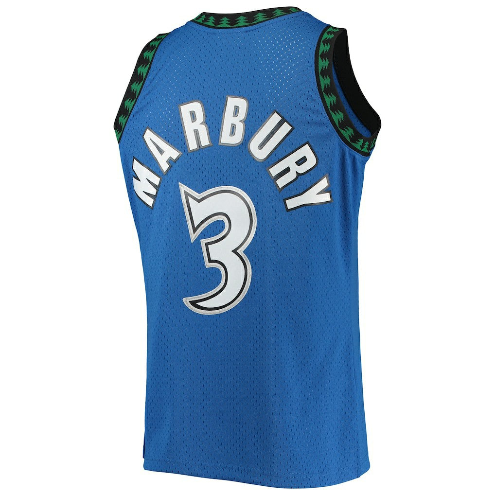 Stephon Marbury Minnesota Timberwolves 1996/97 Hardwood Classics Swingman Jersey Blue