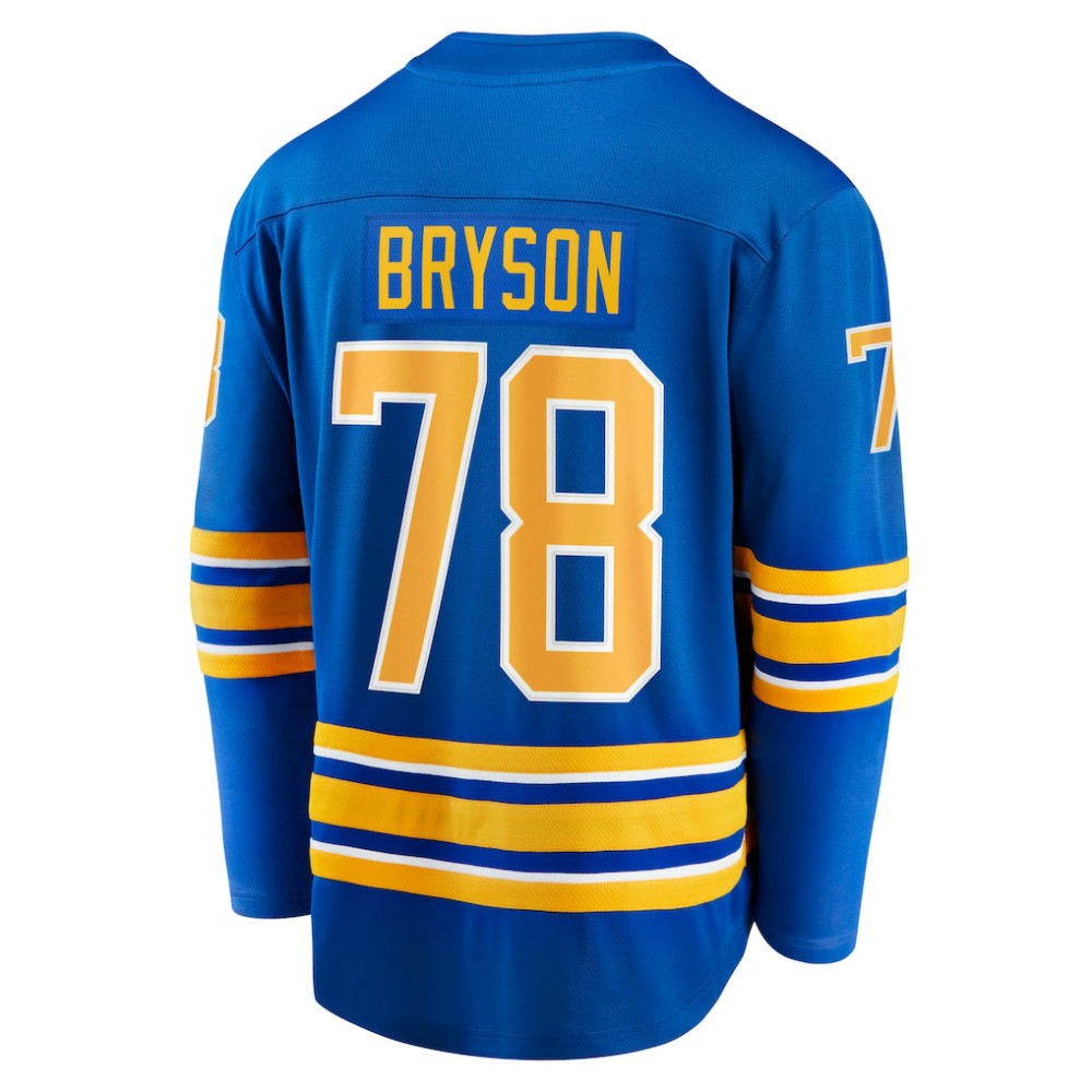 NHL Jacob Bryson Buffalo Sabres Fanatics Home Breakaway Player Jersey - Royal