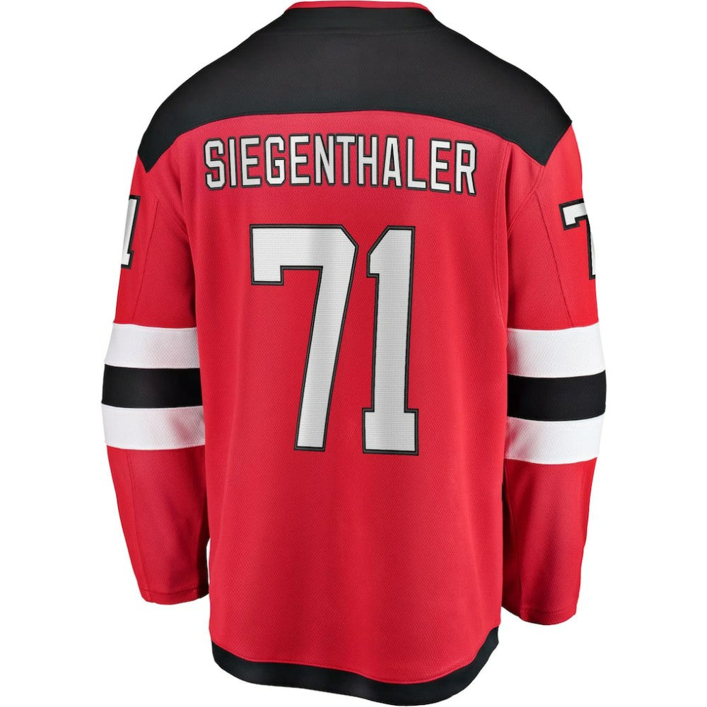 NHL Jonas Siegenthaler New Jersey Devils Fanatics Home Breakaway Player Jersey - Red