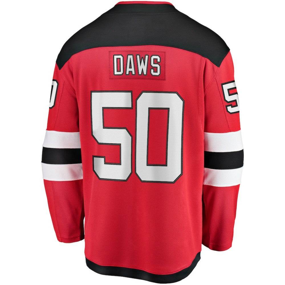 NHL Nico Daws New Jersey Devils Fanatics Home Breakaway Player Jersey - Red
