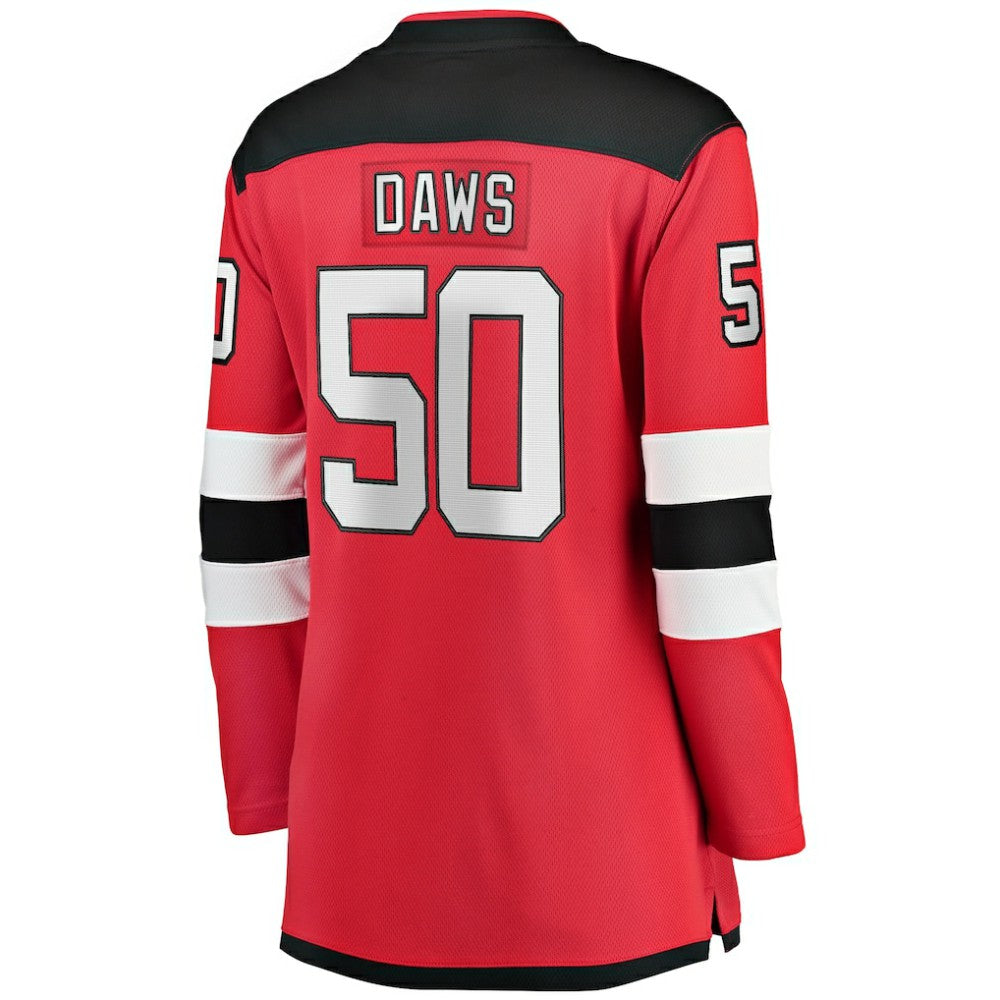 NHL Nico Daws New Jersey Devils Fanatics Women's Home Breakaway Player Jersey - Red