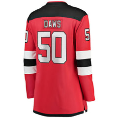 NHL Nico Daws New Jersey Devils Fanatics Women's Home Breakaway Player Jersey - Red