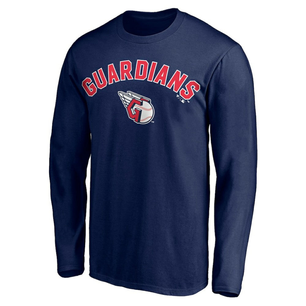 Cleveland Guardians Personalized Winning Streak Long Sleeve T-Shirt - Navy T-shirts