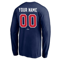 Cleveland Guardians Personalized Winning Streak Long Sleeve T-Shirt - Navy T-shirts