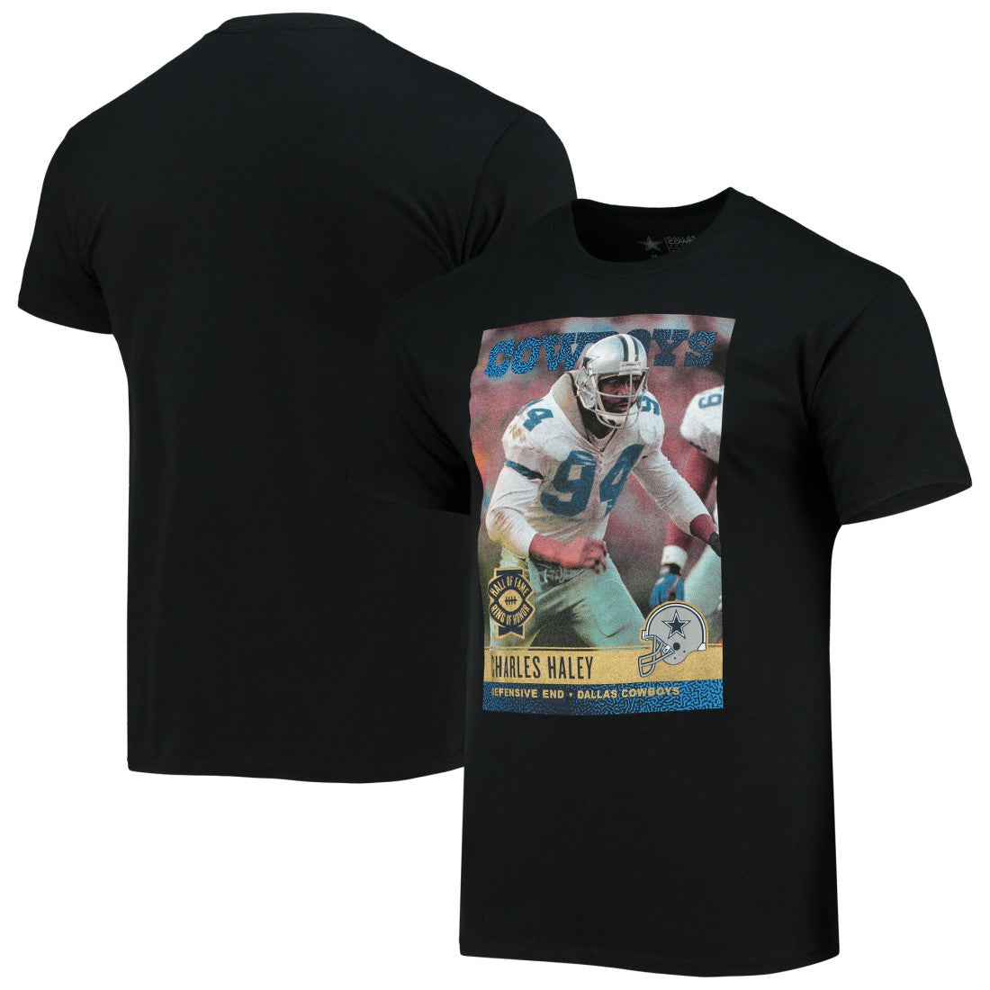 Charles Haley Dallas Cowboys Name & Number T-Shirt Black