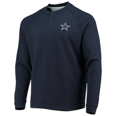 Dallas Cowboys Sunset Slub Raglan Henley Long Sleeve T-Shirt Navy
