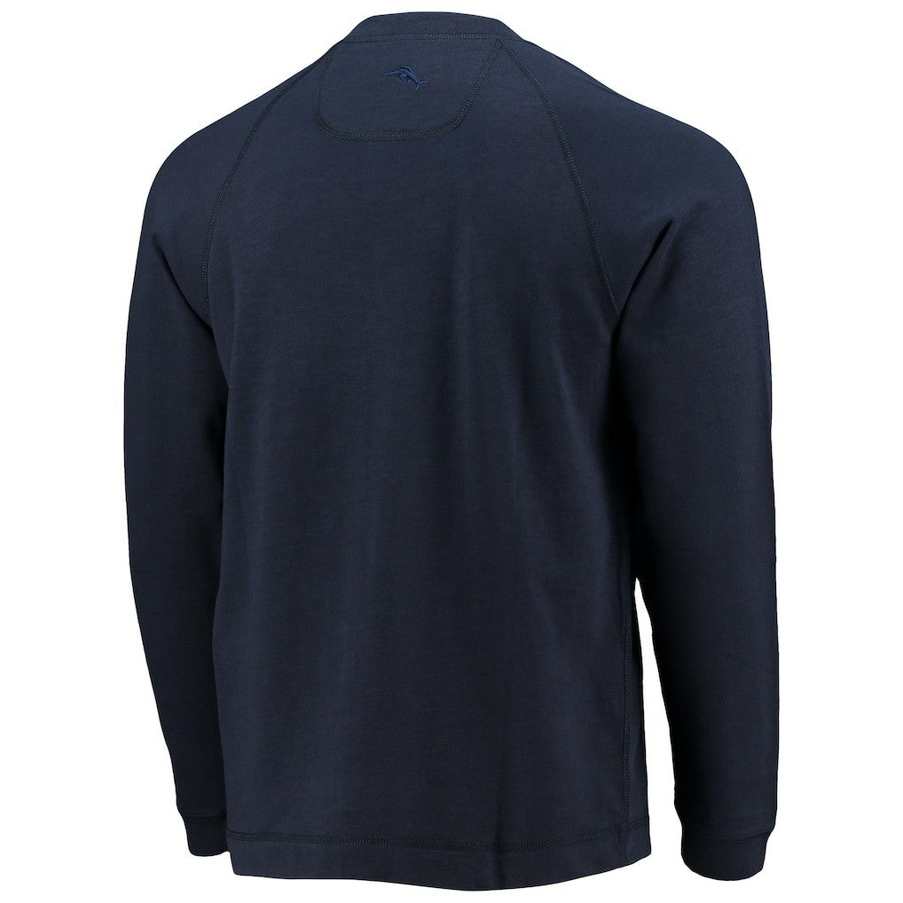 Dallas Cowboys Sunset Slub Raglan Henley Long Sleeve T-Shirt Navy