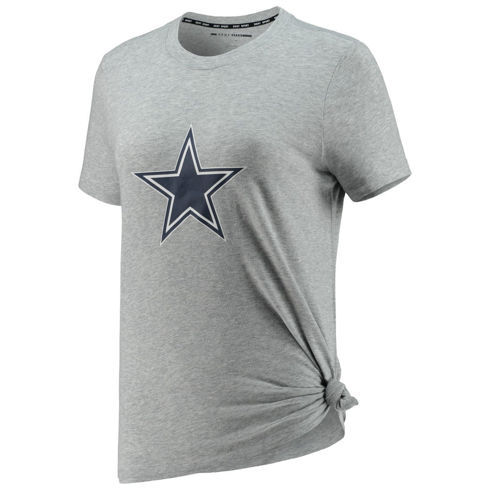 Dallas Cowboys DKNY Sport Women's Ava Tri-Blend T-Shirt Heathered Gray